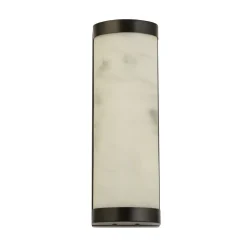 Flurlampen|Metall Lampen*Searchlight LED Wandleuchte Harz Metall Schwarz Marmor IP44 B:12 cm