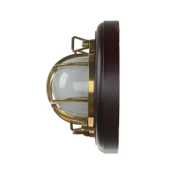 Laura Suardi LED Wandleuchte Holz Messing 3000K Maritim Flur< Glaslampen|Metall Lampen