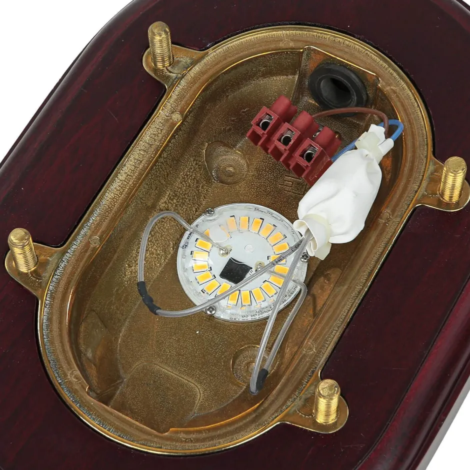 Laura Suardi LED Wandleuchte Holz Messing 3000K Maritim Flur< Glaslampen|Metall Lampen