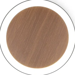 Wohnzimmerlampen|Metall Lampen*Eco-Light LED Wandleuchte Holz Schwarz rund Ø30 cm 3500 K dimmbar