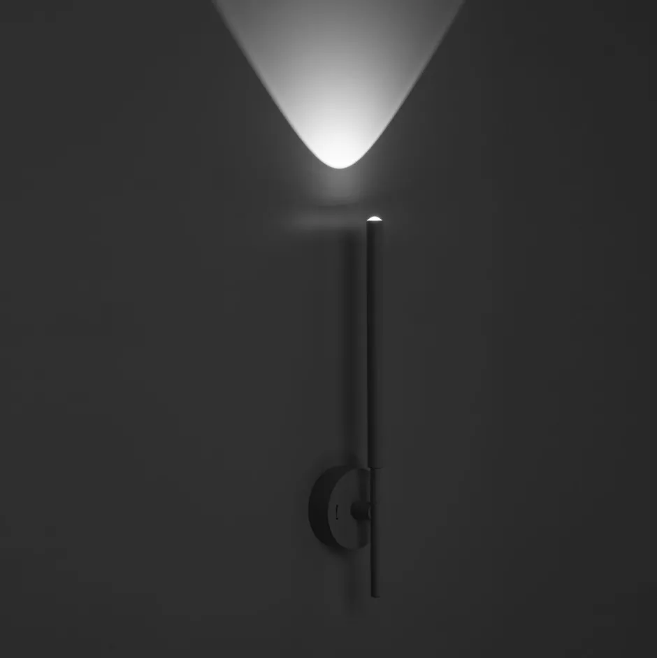 Led Lampen|Wandleuchten*TK Lighting LED Wandleuchte Schalter drehbar 46,5 cm Metall Weiß 4000 K