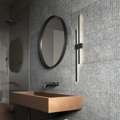 Led Lampen|Wandleuchten*TK Lighting LED Wandleuchte Schwarz 90 cm hoch indirektes Licht 3000 K