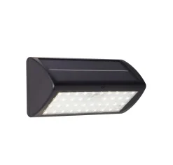 Metall Lampen|Solarleuchten*Searchlight LED Wandleuchte Solar Schwarz 5 W IP44 Bewegungsmelder