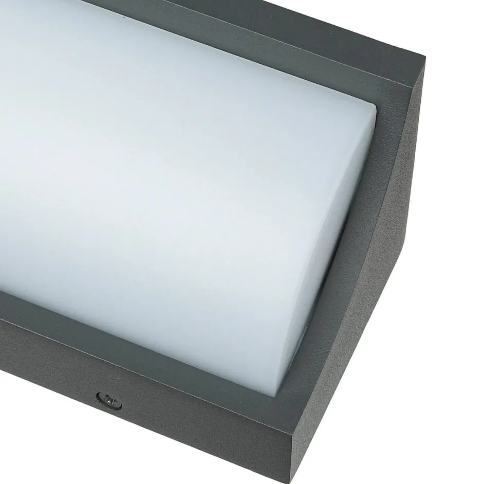 Metall Lampen|Feuchtraumleuchten*SU-MA LED Wandleuchte TENBOS Anthrazit IP65 Modern Außen