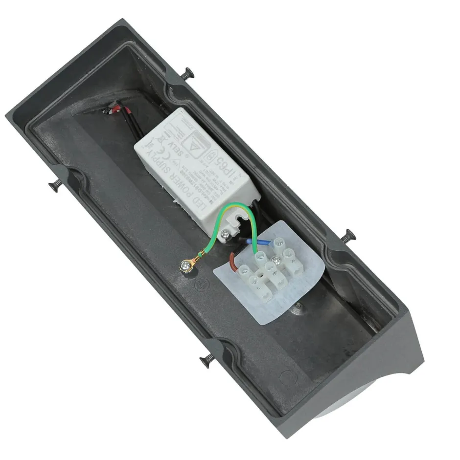 Metall Lampen|Feuchtraumleuchten*SU-MA LED Wandleuchte TENBOS Anthrazit IP65 Modern Außen