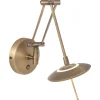 Led Lampen|Spots*Steinhauer LED Wandspot in Bronze mit Stecker dimmbar beweglich
