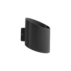 TK Lighting LED Wandspot Up Down Aluminium 10 W Ø17 cm IP54 Schwarz< Metall Lampen|Feuchtraumleuchten