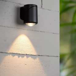 LED Wandstrahler Aluminium Schwarz 2700 K IP65 flexibel< Led Außenleuchten|Metall Lampen