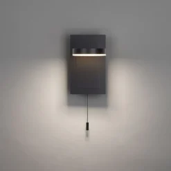 Paul Neuhaus LED Wandstrahler mit Zugschalter IP44 verstellbar 6 W< Wandleuchten|Flurlampen