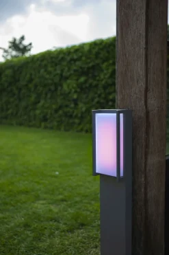 Metall Lampen|Wegeleuchten*Eco-Light LED Wegeleuchte Aluminium RGB IP54 16 W 75 cm dimmbar