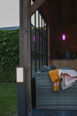 Metall Lampen|Wegeleuchten*Eco-Light LED Wegeleuchte Aluminium RGB IP54 16 W 75 cm dimmbar