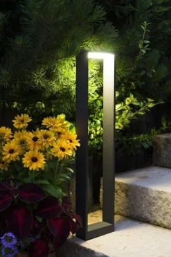 SU-MA LED Wegeleuchte eckig IP54 80cm Anthrazit 4000K< Metall Lampen|Wegeleuchten