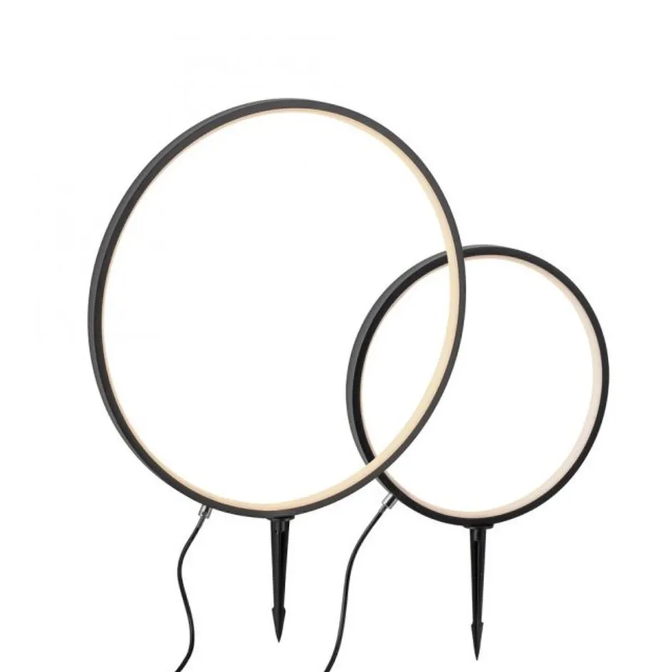 Metall Lampen|Designerlampen*Just Light LED Wegeleuchte mit Erdspieß 2er Set 66 cm IP65 Schwarz