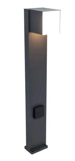 Metall Lampen|Wegeleuchten*Eco-Light LED Wegeleuchte mit Steckdose IP54 3000 K verstellbar