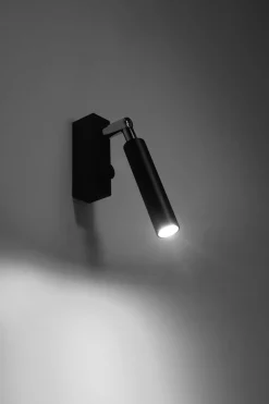 Wohnzimmerlampen|Moderne Lampen*Sollux Leselampe Bett Sofa Schwarz Metall verstellbar G9 klein