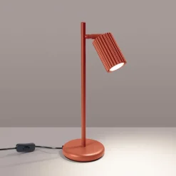 Bürolampen|Schlafzimmer Lampen*Sollux Leselampe GU10 43 cm hoch Aluminium in Rot Modern schwenkbar
