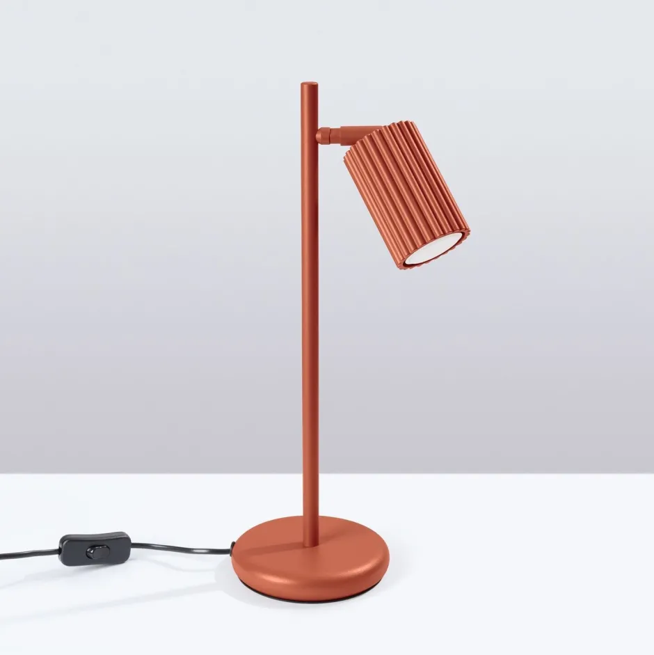 Bürolampen|Schlafzimmer Lampen*Sollux Leselampe GU10 43 cm hoch Aluminium in Rot Modern schwenkbar