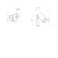 Spots|Wandleuchten*Nowodvorski Leselampe Wand GU10 in Schwarz Gold verstellbar Modern