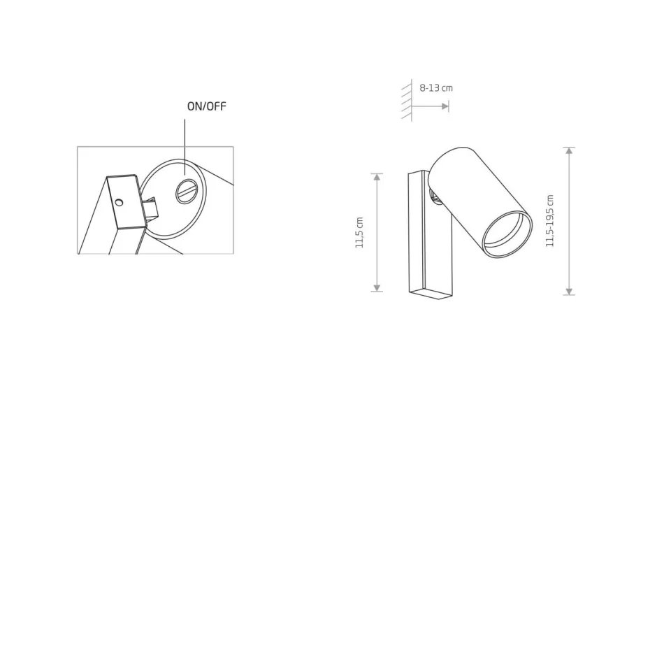 Spots|Wandleuchten*Nowodvorski Leselampe Wand GU10 in Schwarz Gold verstellbar Modern