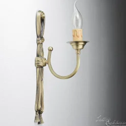 Giovanni Battista Leuchter Wandlampe aus Echt-Messing in Bronze< Wandleuchten|Esszimmer Lampen