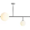 Deckenleuchten|Badezimmer Lampe*ALDEX Längliche Deckenlampe Metall Glas in Chrom Weiß 117 cm