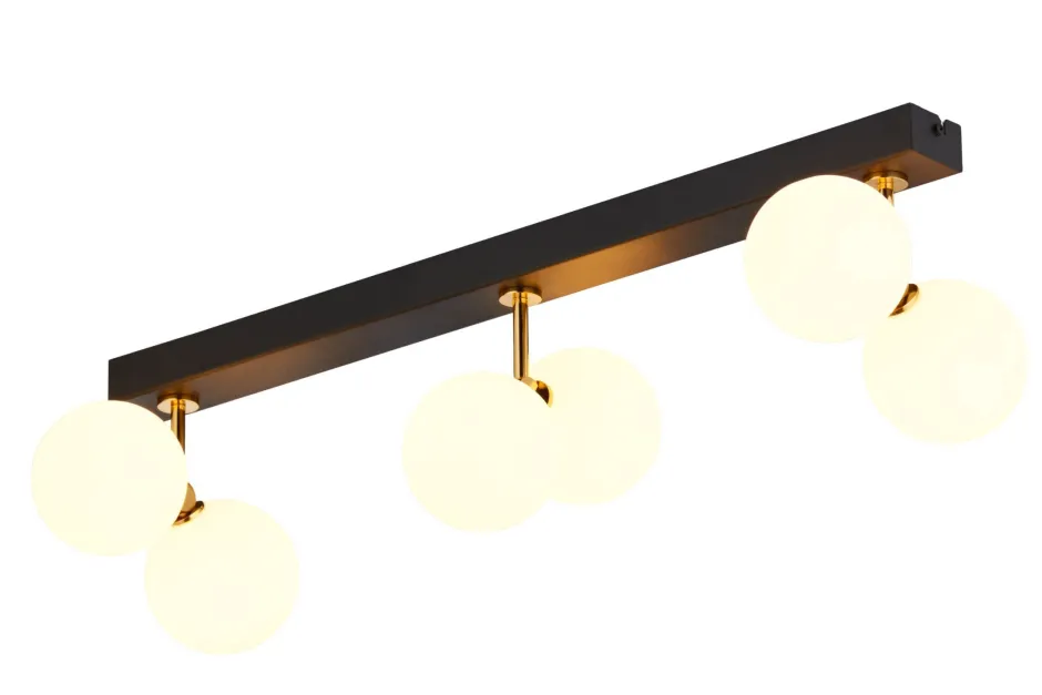 Deckenleuchten|Flurlampen*Jupiter Längliche Deckenleuchte Messing Glas G9 68 cm blendarm