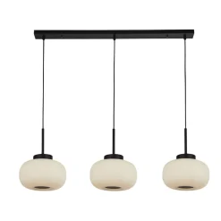 Hängelampen|Esszimmer Lampen*Searchlight Längliche Hängelampe 3-flammig B: 104 cm Glas Metall E27
