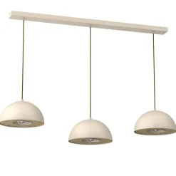 Hängelampen|Bürolampen*Luminex Längliche Hängelampe Metall Beige 132 cm E27 Loft