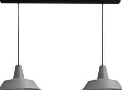 Industrie Lampen|Vintage Lampen*Masterlight Loft Hängelampe Grau Ø45cm 2xE27 Handarbeit PRATO