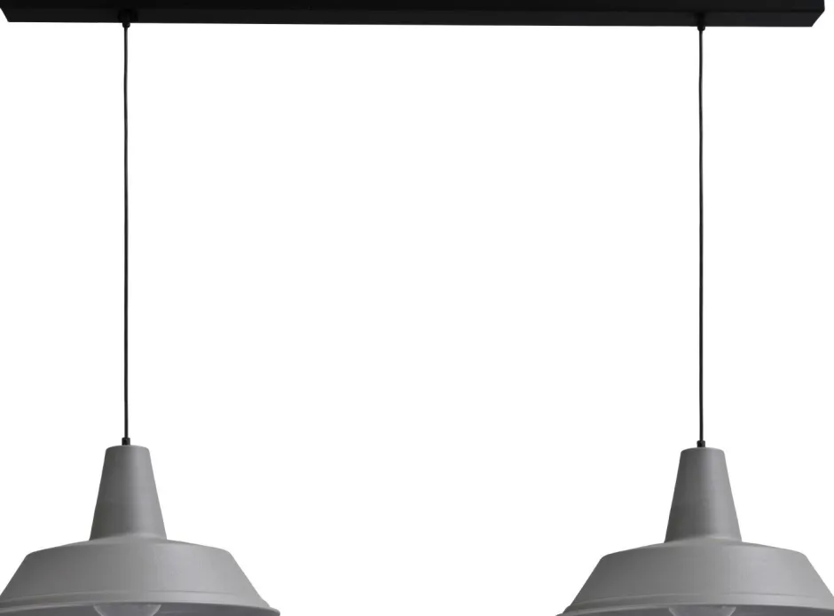 Industrie Lampen|Vintage Lampen*Masterlight Loft Hängelampe Grau Ø45cm 2xE27 Handarbeit PRATO