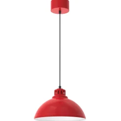 Luminex Loft Hängelampe Rot Weiß Metall Ø30 cm E27 akzentuiert< Metall Lampen|Schlafzimmer Lampen