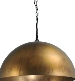 Masterlight Loft Hängeleuchte Messing Antik groß Ø60cm LARINO< Industrie Lampen|Vintage Lampen