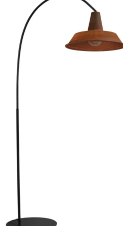 Industrie Lampen|Vintage Lampen*Masterlight Loft Stehlampe PRATO Braun XXL Schirm Made in EU