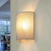 Duolla Loft Wandlampe Stoff Schirm halbrund E27 in Grau ALICE< Wandleuchten|Flurlampen