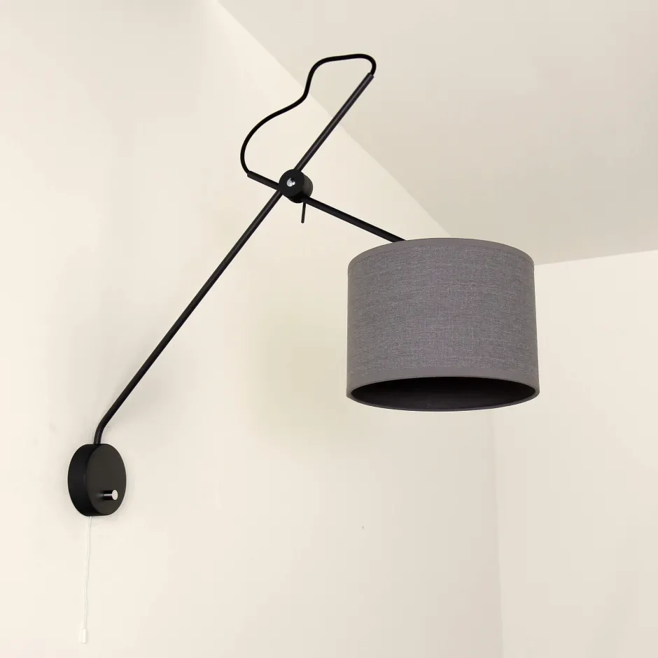 Wandleuchten|Moderne Lampen*Nowodvorski Loft Wandleuchte mit Schalter VIPER flexibel Grau