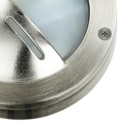 Lido Maritime Außenleuchte Messing in Nickel Ø14cm AGIA< Außenwandleuchten|Rustikale Lampen