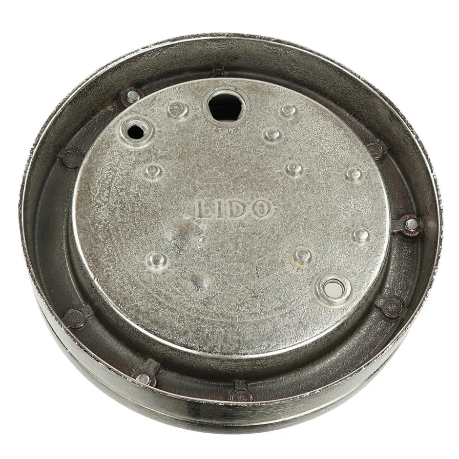 Lido Maritime Außenleuchte Messing in Nickel Ø14cm AGIA< Außenwandleuchten|Rustikale Lampen