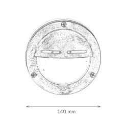 Lido Maritime Außenleuchte Messing in Nickel Ø14cm AGIA< Außenwandleuchten|Rustikale Lampen