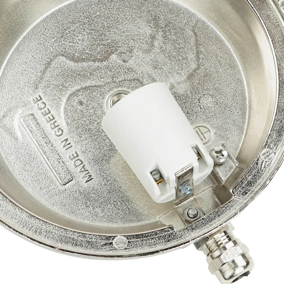 Lido Maritime Außenleuchte Messing Ø18cm IP64 in Nickel< Rustikale Lampen|Metall Lampen