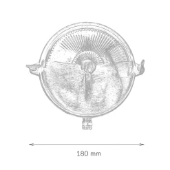 Lido Maritime Außenleuchte Rund Ø18cm aus Messing IP64< Außenwandleuchten|Rustikale Lampen