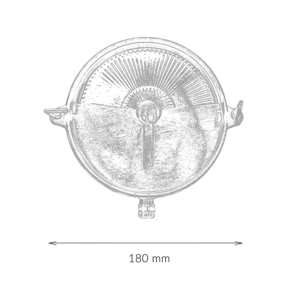 Lido Maritime Außenleuchte Rund Ø18cm aus Messing IP64< Außenwandleuchten|Rustikale Lampen