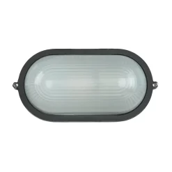 Rustikale Lampen|Maritime Lampen*Lido Maritime Außenwandleuchte IP44 B:21cm Schwarz Weiß E27