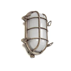 Außenleuchten Antik|Außenwandleuchten*Giovanni Battista Maritime Feuchtraumleuchte Außen Messing & Glas