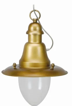 Rustikale Lampen|Maritime Lampen*Lido Maritime Hängeleuchte außen IP43 in Messing antik