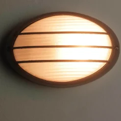 Rustikale Lampen|Maritime Lampen*Easylight Maritime Wand Außenlampe Anthrazit oval AMSTERDAM