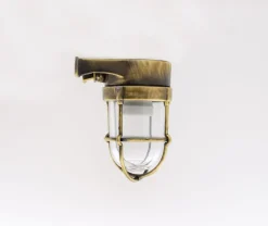 Außenleuchten Antik|Außenwandleuchten*Andromeda Maritime Wandlampe außen Messing Glas 16,5 cm hoch IP64 E27