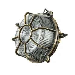 Lido Maritime Wandlampe Außen SIFNOS Echt Messing Antik< Rustikale Lampen|Metall Lampen