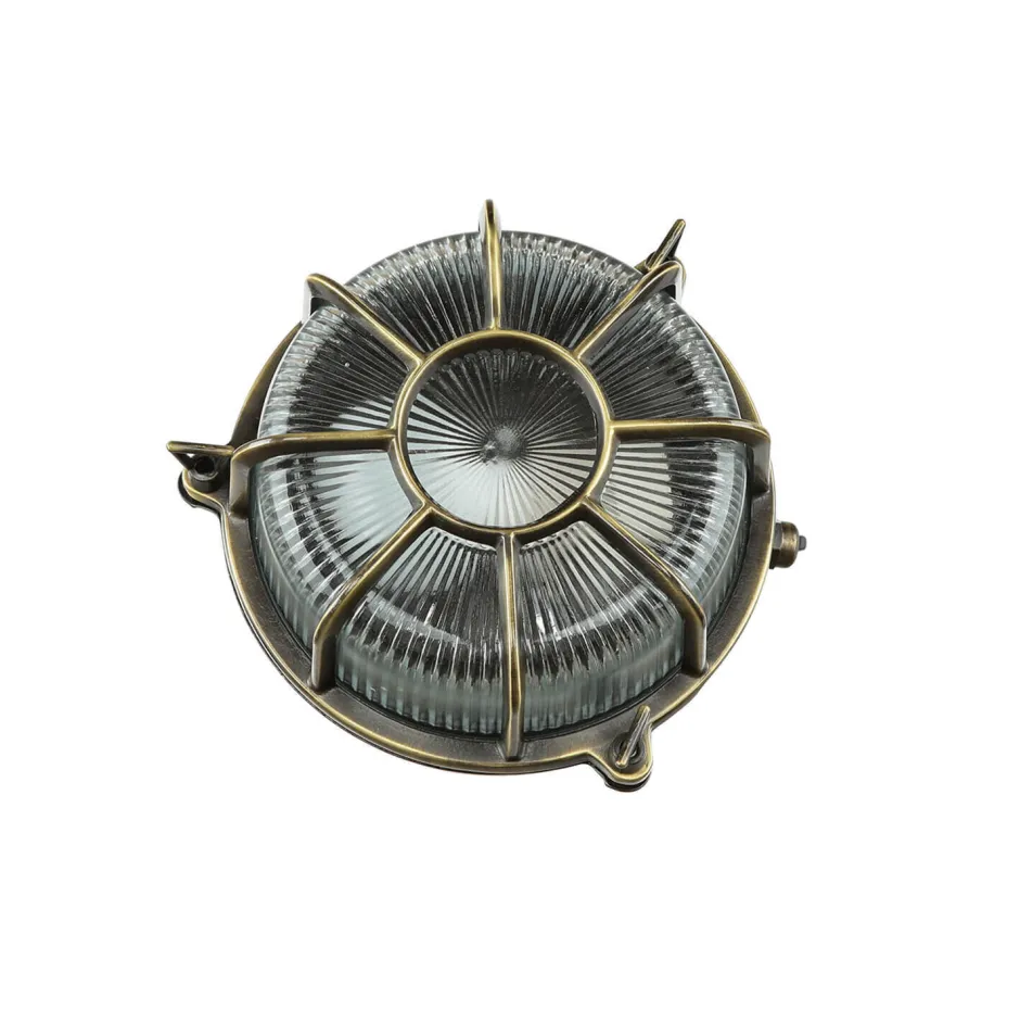 Lido Maritime Wandlampe Außen SIFNOS Echt Messing Antik< Rustikale Lampen|Metall Lampen