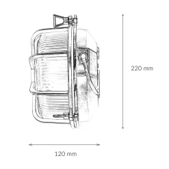 Lido Maritime Wandlampe Außen SIFNOS Echt Messing Antik< Rustikale Lampen|Metall Lampen