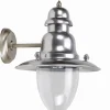 Lido Maritime Wandleuchte außen IP43 in Nickel matt E27< Außenleuchten Antik|Außenwandleuchten